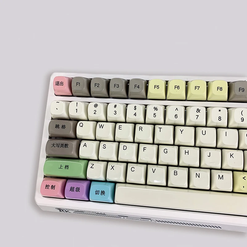 Seven-color mixed light theme PBT material mirror keycap is engraved with personality and creativity five-sided hot sublimation
Seven-color mixed light theme PBT material mirror keycap is engraved with personality and creativity five-sided hot sublimation