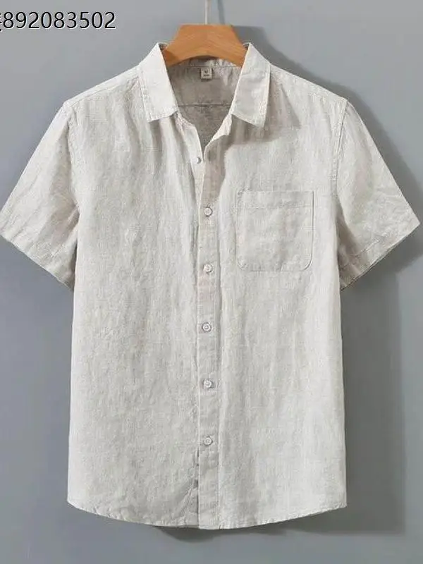 Summer Linen Shirt Men's Short Sleeve Thin Loose Cotton Linen Casual Loose Fit Breathable Citywalk Style Fashionable Urban
Summer Linen Shirt Men's Short Sleeve Thin Loose Cotton Linen Casual Loose Fit Breathable Citywalk Style Fashionable Urban