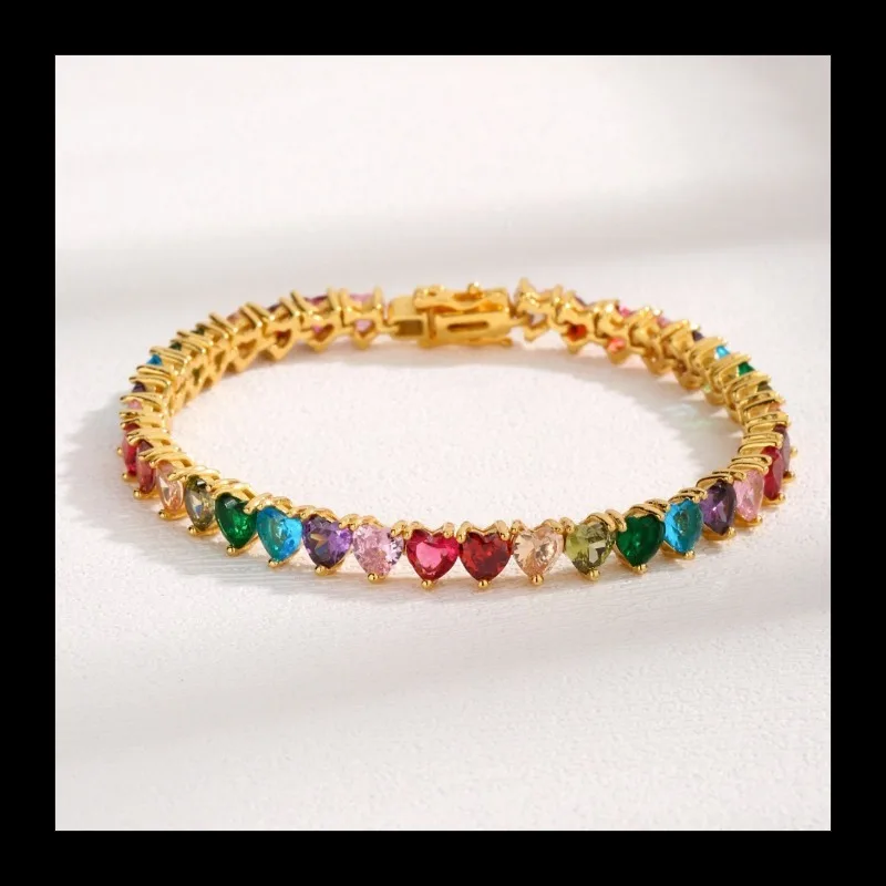 Ins Merry Mini Rainbow Gemstone S925 Sterling Silver Electroplated Gold Yellow Bracelet Luxury Versatile Jewelry
Ins Merry Mini Rainbow Gemstone S925 Sterling Silver Electroplated Gold Yellow Bracelet Luxury Versatile Jewelry