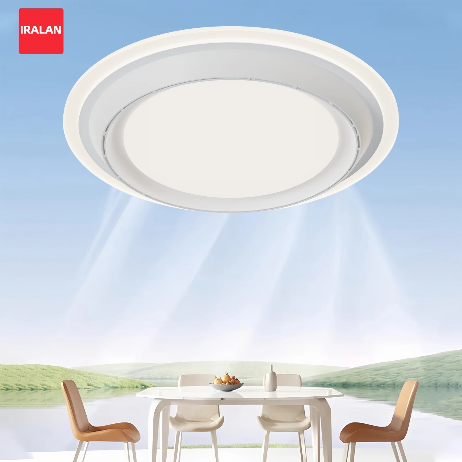 Smart LED Ceiling Fan Lamp with Bladeless Design Noiseless Electric Fan Remote Control Adjustable Household Lighting Fan Light
Smart LED Ceiling Fan Lamp with Bladeless Design Noiseless Electric Fan Remote Control Adjustable Household Lighting Fan Light