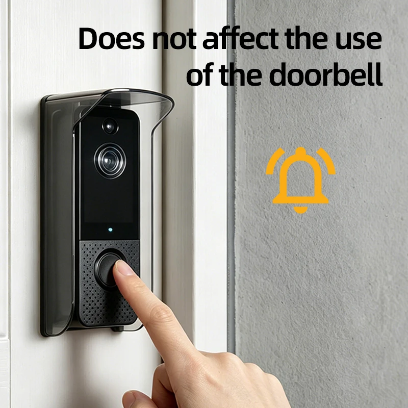 Plastic doorbell cover with weatherproof design, featuring a rain shield and anti-glare sun visor; compatible with Blink, Ring P
Plastic doorbell cover with weatherproof design, featuring a rain shield and anti-glare sun visor; compatible with Blink, Ring P