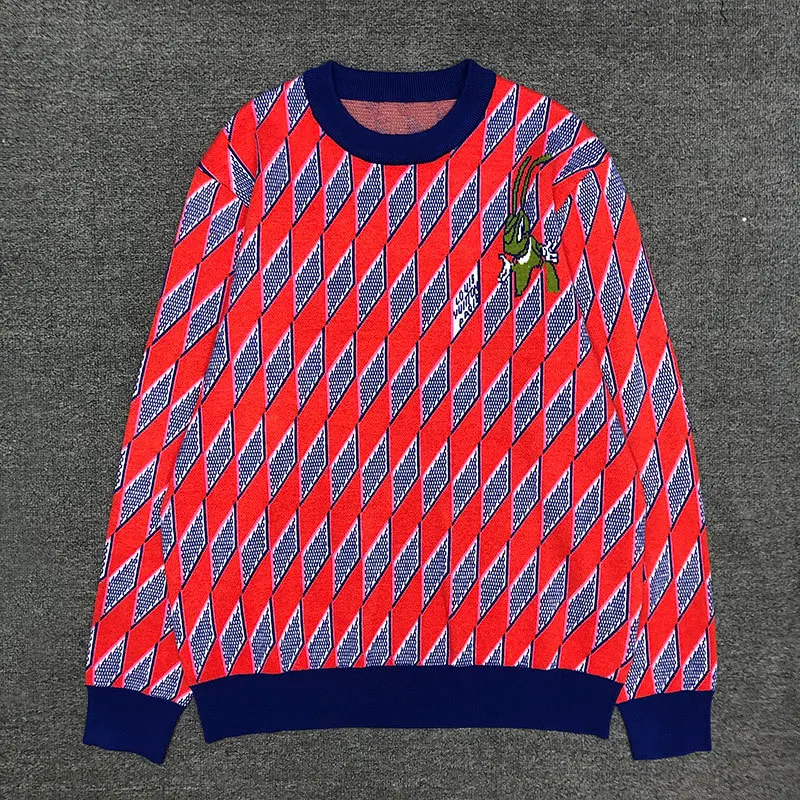 Spring Korean Style Fashion Diamond Printing Sweater Mens Pullover Sweater Pull Homme Sweater For Men Knitted Round Neck Sweater
Spring Korean Style Fashion Diamond Printing Sweater Mens Pullover Sweater Pull Homme Sweater For Men Knitted Round Neck Sweater