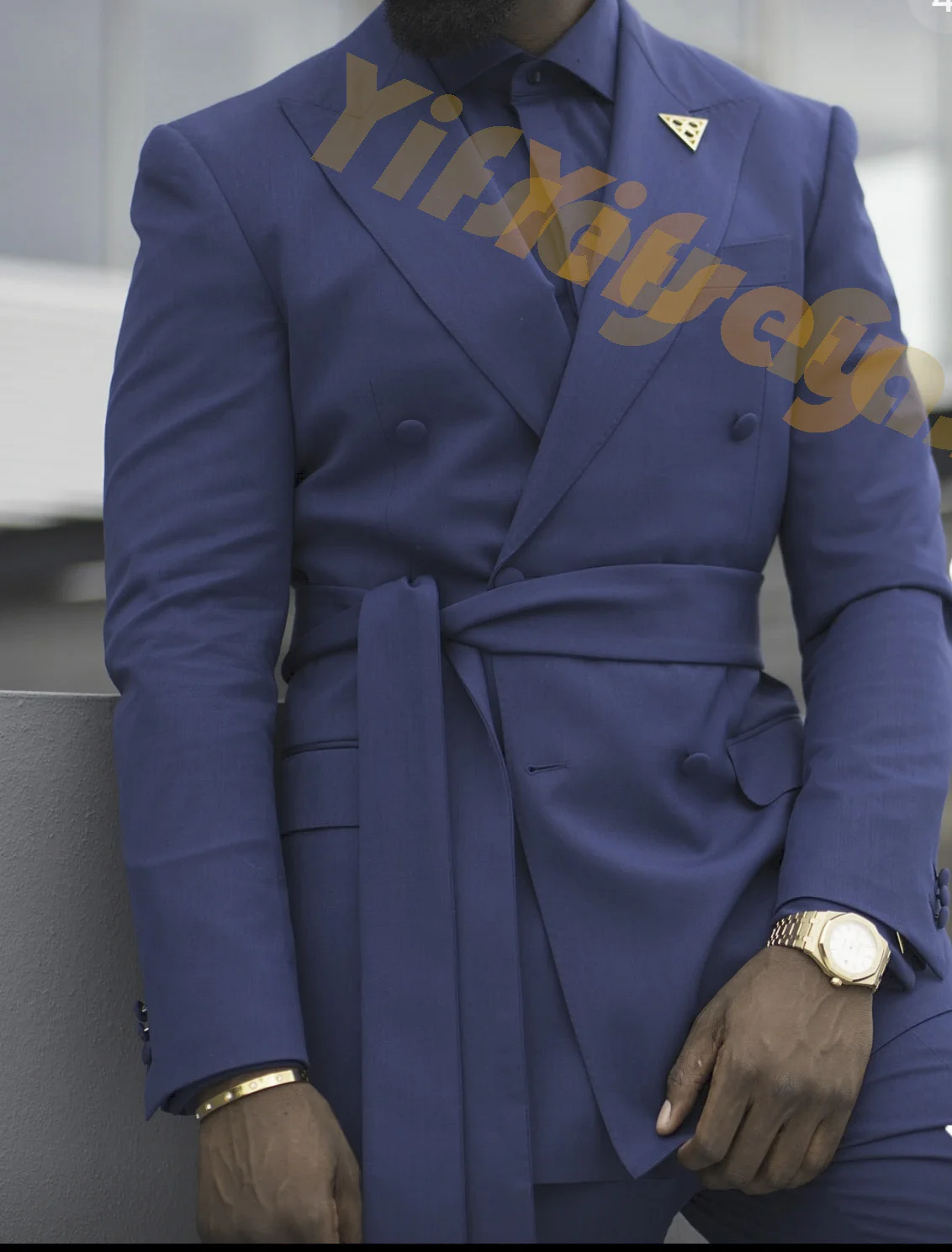 Deep Blue 2pcs Blazer Trousers With Belt Jacket Pants Bespoke Men Suits Sets Tuxedos Wedding Groom Custom Male Outfits Clothing
Deep Blue 2pcs Blazer Trousers With Belt Jacket Pants Bespoke Men Suits Sets Tuxedos Wedding Groom Custom Male Outfits Clothing