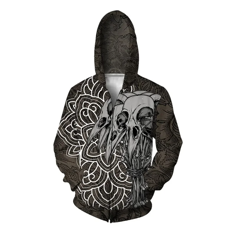 Autumn And Winter Ghost Mask Skeleton Pattern Zipper Hoodie For Men 3D Printing Long Sleeves Casual Loose Pullover Sweatshirts
Autumn And Winter Ghost Mask Skeleton Pattern Zipper Hoodie For Men 3D Printing Long Sleeves Casual Loose Pullover Sweatshirts