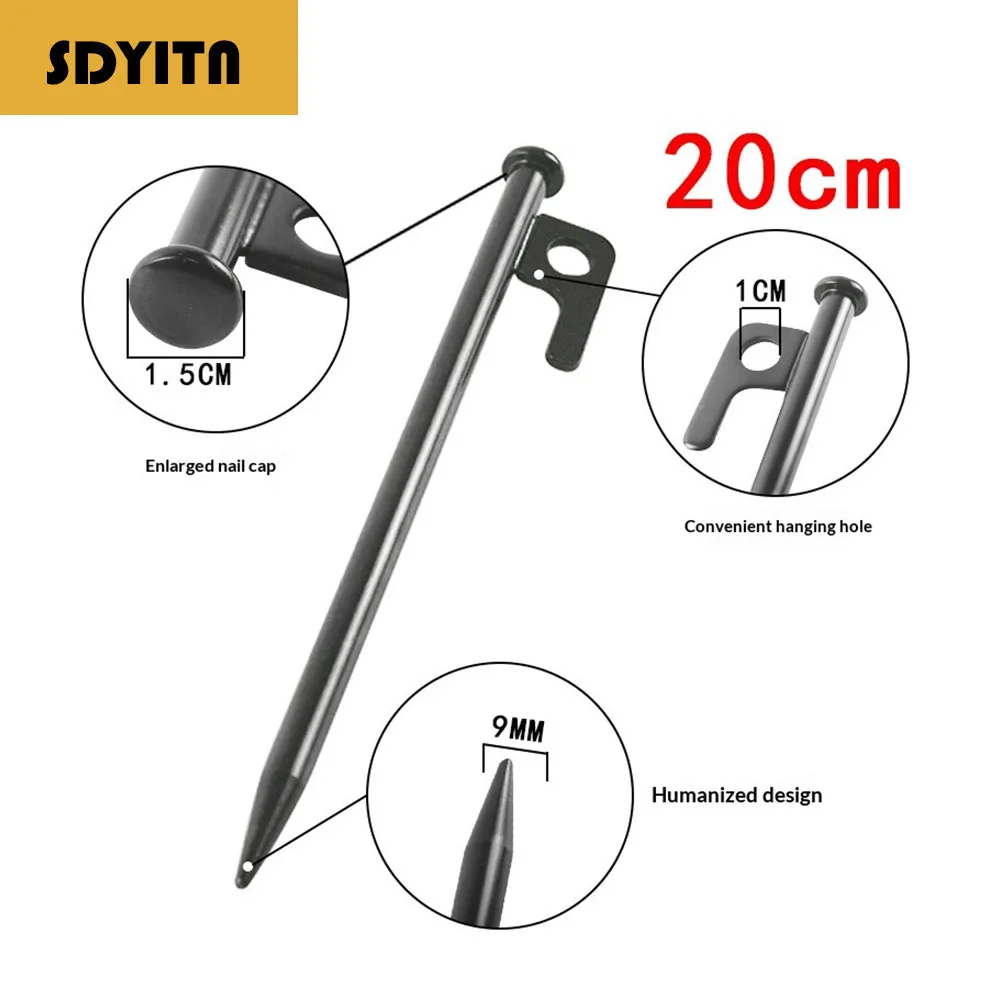 Heavy Duty Thickened Steel Tent Stakes 20cm Long for Outdoor Camping Beach Snowy Campground Awning Use
Heavy Duty Thickened Steel Tent Stakes 20cm Long for Outdoor Camping Beach Snowy Campground Awning Use