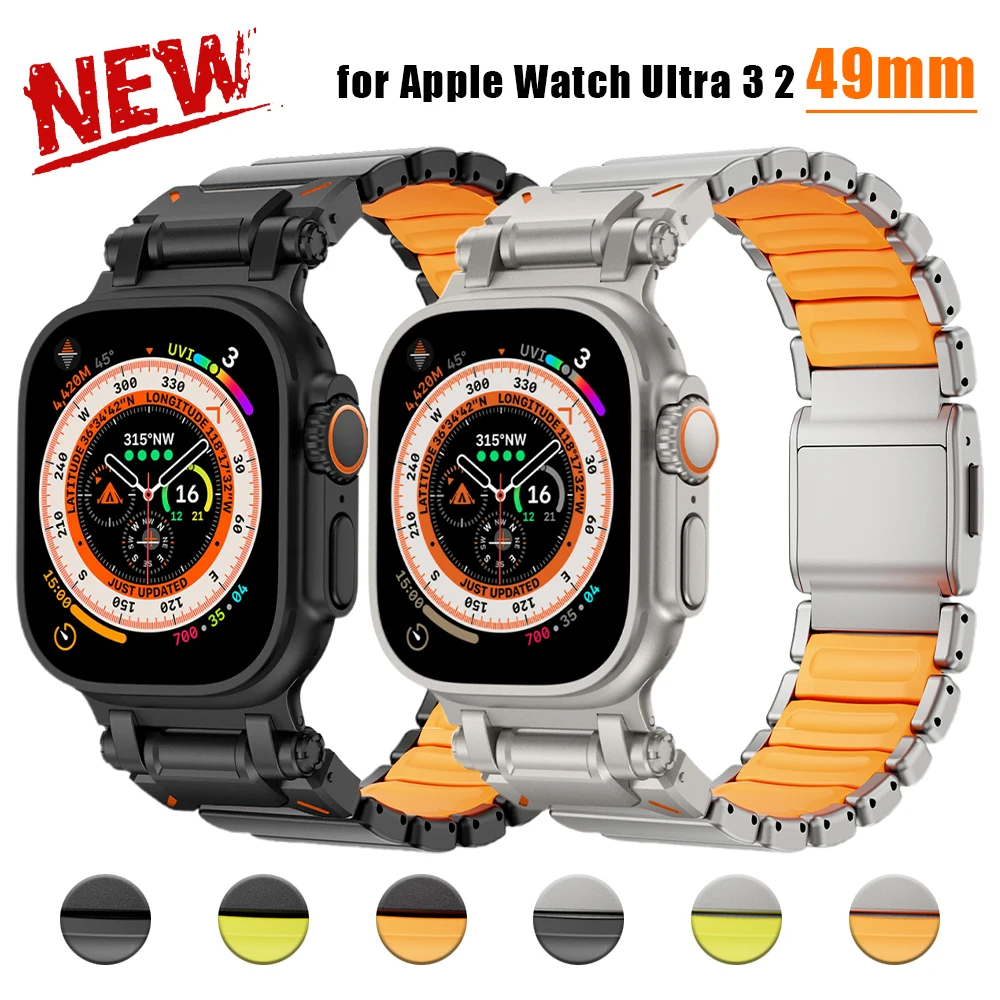 Резиновый металлический ремешок для Apple Watch Series 11 10 9 8 7 6 5 4 SE2025 Ultra 3 Ремешок для iWatch 49 мм 46 мм 45 мм 44 мм Магнитный браслет
Резиновый металлический ремешок для Apple Watch Series 11 10 9 8 7 6 5 4 SE2025 Ultra 3 Ремешок для iWatch 49 мм 46 мм 45 мм 44 мм Магнитный браслет