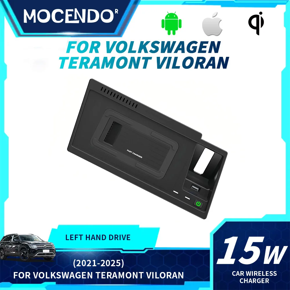 Wireless Charger for Volkswagen VW Teramont Touron 2021 & up Fast Charging Cell Phone Plate Adapter Car Interior Accessory
Wireless Charger for Volkswagen VW Teramont Touron 2021 & up Fast Charging Cell Phone Plate Adapter Car Interior Accessory