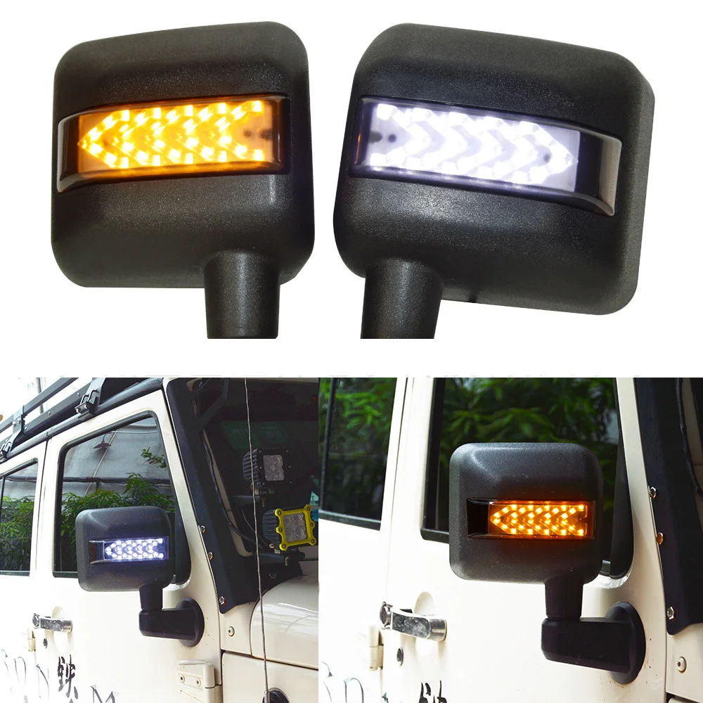 For Jeep Wrangler JK Accessories 2007-2017 Wrangler Side View Mirrors Housing with Turn Signal Lights LED Side Rearview Mirror
For Jeep Wrangler JK Accessories 2007-2017 Wrangler Side View Mirrors Housing with Turn Signal Lights LED Side Rearview Mirror