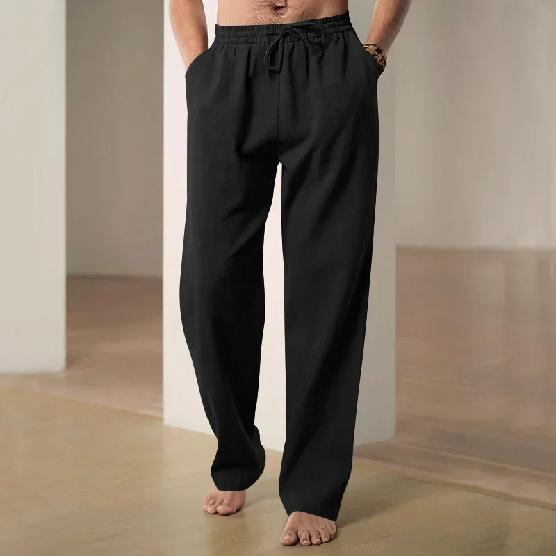 New Men's Linen Wide Pants Lightweight Sports Street Wear Summer Loose Large Solid Color Versatile Sports Pants
New Men's Linen Wide Pants Lightweight Sports Street Wear Summer Loose Large Solid Color Versatile Sports Pants