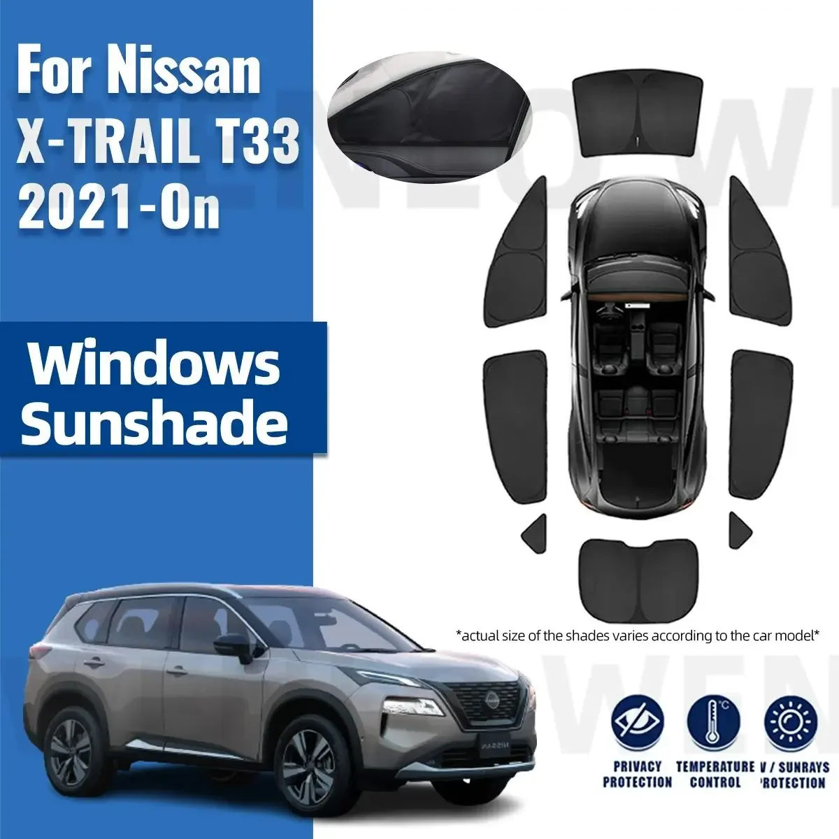 For Nissan X-TRAIL T33 2021 2022 2023 2024 Full Cover Car Sunshade Front Windshield Curtain Rear Side Window Sun Shades Shield
For Nissan X-TRAIL T33 2021 2022 2023 2024 Full Cover Car Sunshade Front Windshield Curtain Rear Side Window Sun Shades Shield