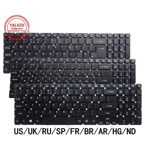 Teclado para ordenador portátil US/UK/RU/SP/FR/BR/AR/HG/ND para ACER MS2361 MS2391 MS2395 M3-581G M3-581PTG M5-581 VN7-571G VN7-591 ZR1 MA50