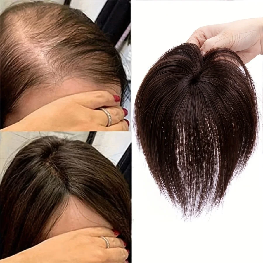 Synthetic Hair Topper With Bangs Invisible 3D Hair Toupee Hairpieces Top Hair Closures for Men and Women
Synthetic Hair Topper With Bangs Invisible 3D Hair Toupee Hairpieces Top Hair Closures for Men and Women