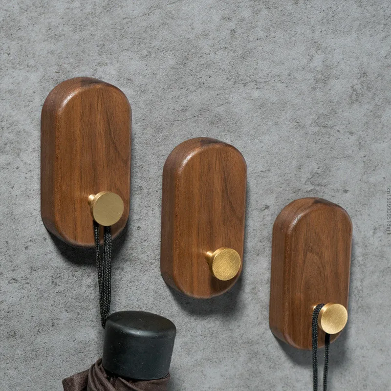 Natural Wood Clothes Hanger Wall Mounted Brass Coat Hook Decorative Key Holder Hat Scarf Handbag Storage Hanger Bathroom Rack
Natural Wood Clothes Hanger Wall Mounted Brass Coat Hook Decorative Key Holder Hat Scarf Handbag Storage Hanger Bathroom Rack