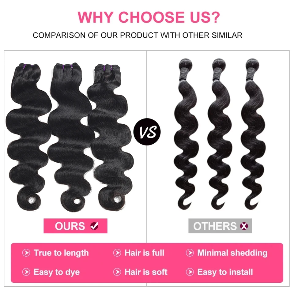 Beauty Queen Raw Bundles Human Hair 16A Body Wave Bundles Brazilian Virgin Human Hair Bundles Body Wave Natural Black Color 30"
Beauty Queen Raw Bundles Human Hair 16A Body Wave Bundles Brazilian Virgin Human Hair Bundles Body Wave Natural Black Color 30"