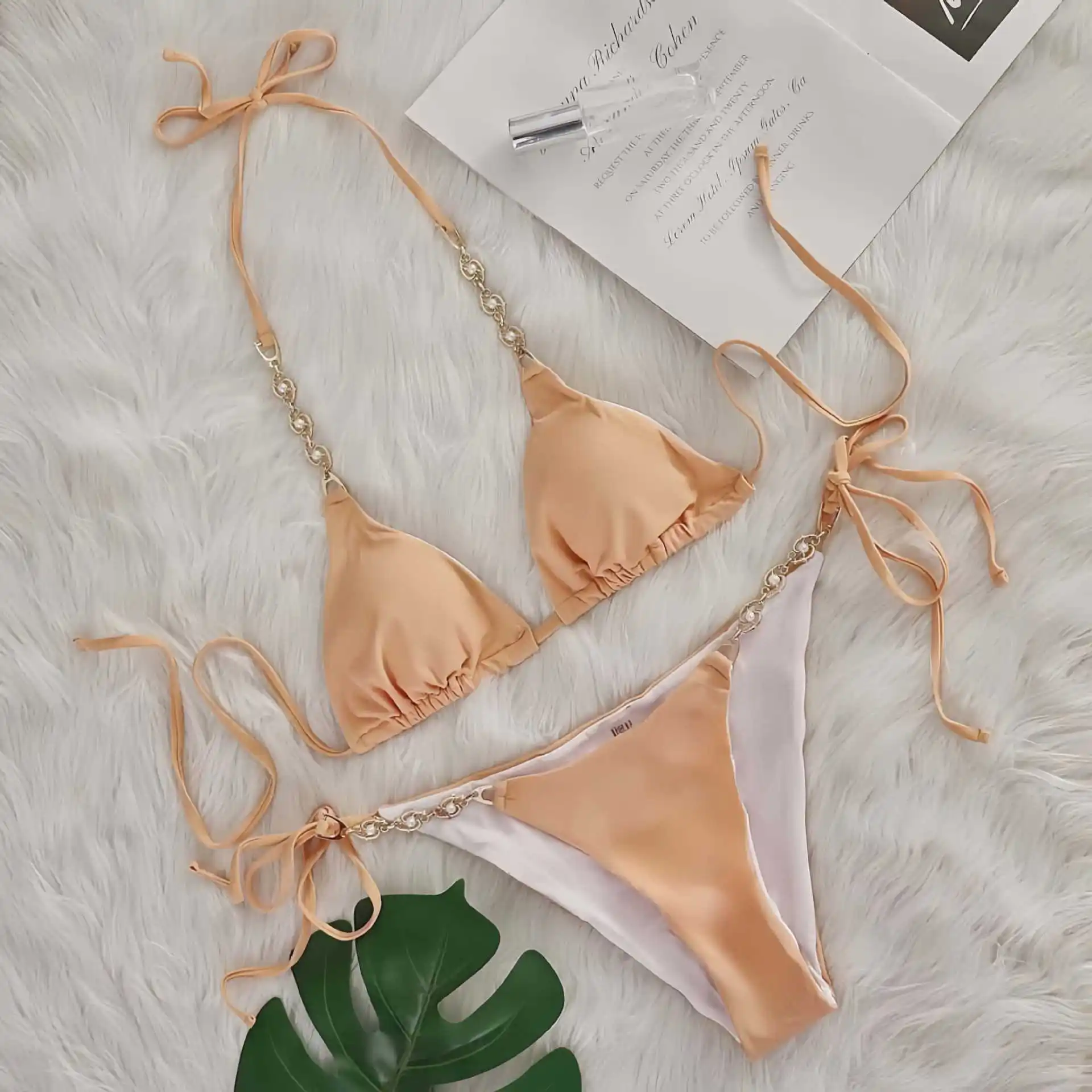 New Pearls Halter High Cut Leg Bikini Women Nude Swimwear Female Swimsuit Two-pieces Bikini set Padded Bather Bathing Suit Swim
New Pearls Halter High Cut Leg Bikini Women Nude Swimwear Female Swimsuit Two-pieces Bikini set Padded Bather Bathing Suit Swim