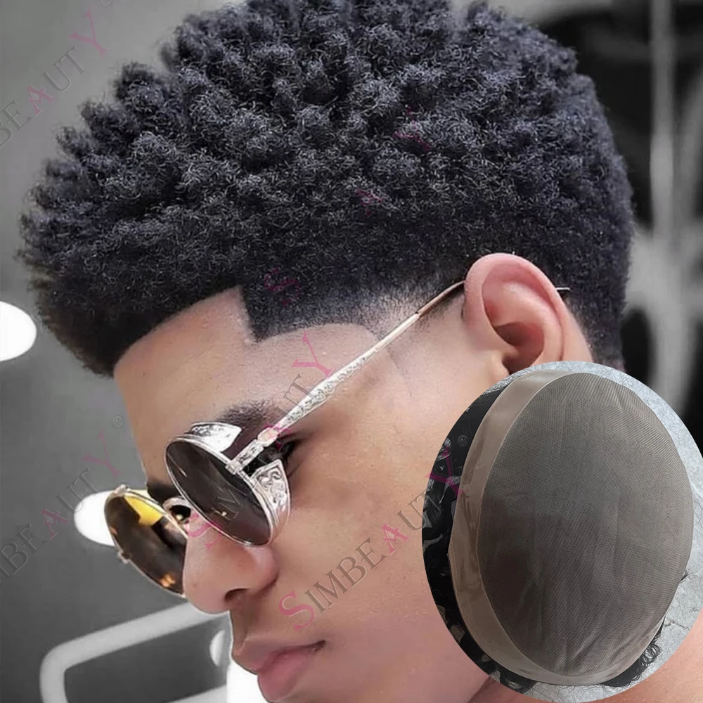 Black 6mm Curly Afro Man Human Hair Prosthesis Super Durable Fine Mono Lace Men Toupee Natural Look Comfortable Easy Wear Wigs
Black 6mm Curly Afro Man Human Hair Prosthesis Super Durable Fine Mono Lace Men Toupee Natural Look Comfortable Easy Wear Wigs