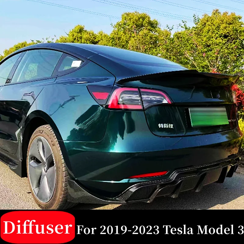 Rear Bumper Diffuser Splitter Chin Spoiler Bodykit For 2019-2023 Tesla Model 3 Black Carbon Exterior Upgrade Accessories Parts
Rear Bumper Diffuser Splitter Chin Spoiler Bodykit For 2019-2023 Tesla Model 3 Black Carbon Exterior Upgrade Accessories Parts