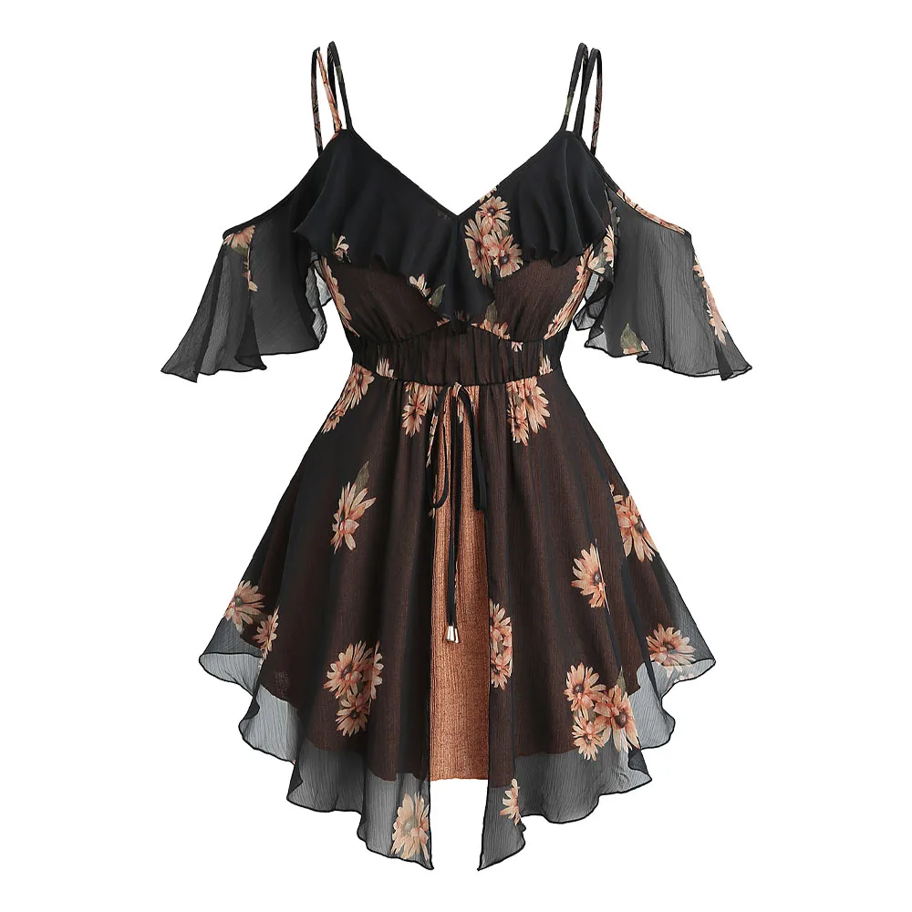 ROSEAGL женские блузки больших размеров с принтом подсолнухов и оборками, рубашка с короткими рукавами и открытыми плечами, летние повседневные топы для девочек, новые
ROSEAGL женские блузки больших размеров с принтом подсолнухов и оборками, рубашка с короткими рукавами и открытыми плечами, летние повседневные топы для девочек, новые