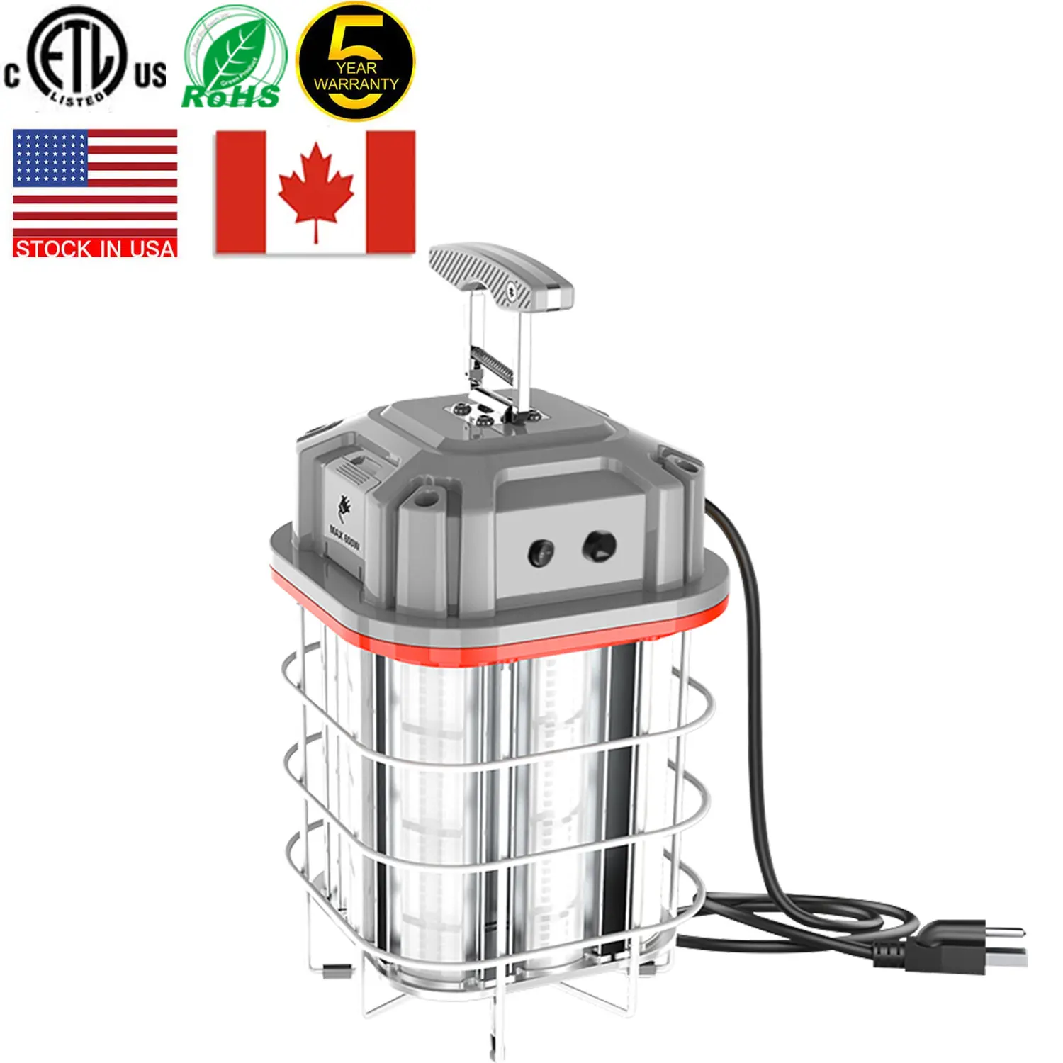 LED Temporary Work Lighting ETL Listed LED Construction Light IP65 60W -150W Work Light with Linkable Connection Design
LED Temporary Work Lighting ETL Listed LED Construction Light IP65 60W -150W Work Light with Linkable Connection Design