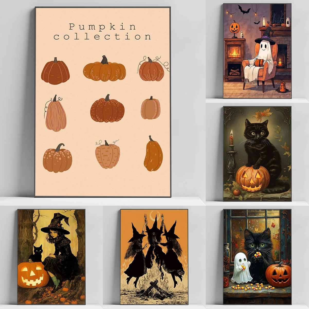 Autumn Pumpkin Ghost Witch Autumn Decoration Poster Decorative Picture Posters for Wall Painting Canvas Living Room Decor
Autumn Pumpkin Ghost Witch Autumn Decoration Poster Decorative Picture Posters for Wall Painting Canvas Living Room Decor