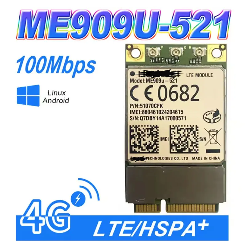 ME909U-521 FDD LTE Mini pcie 4G WCDMA Поддержка голосового сообщения GPS GSM B1/B2/B3/B5/B7/B8/B20 Модуль 4G
ME909U-521 FDD LTE Mini pcie 4G WCDMA Поддержка голосового сообщения GPS GSM B1/B2/B3/B5/B7/B8/B20 Модуль 4G