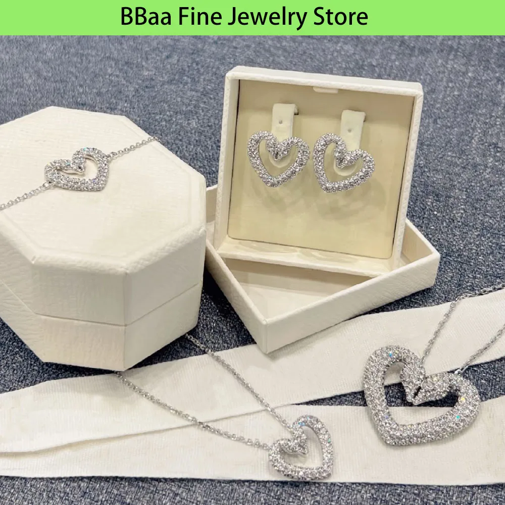 2024 Heart Shape Series Romantic Jewelry Set Women Necklace Earrings Ring Bracelet Wedding Gift High Quality
2024 Heart Shape Series Romantic Jewelry Set Women Necklace Earrings Ring Bracelet Wedding Gift High Quality