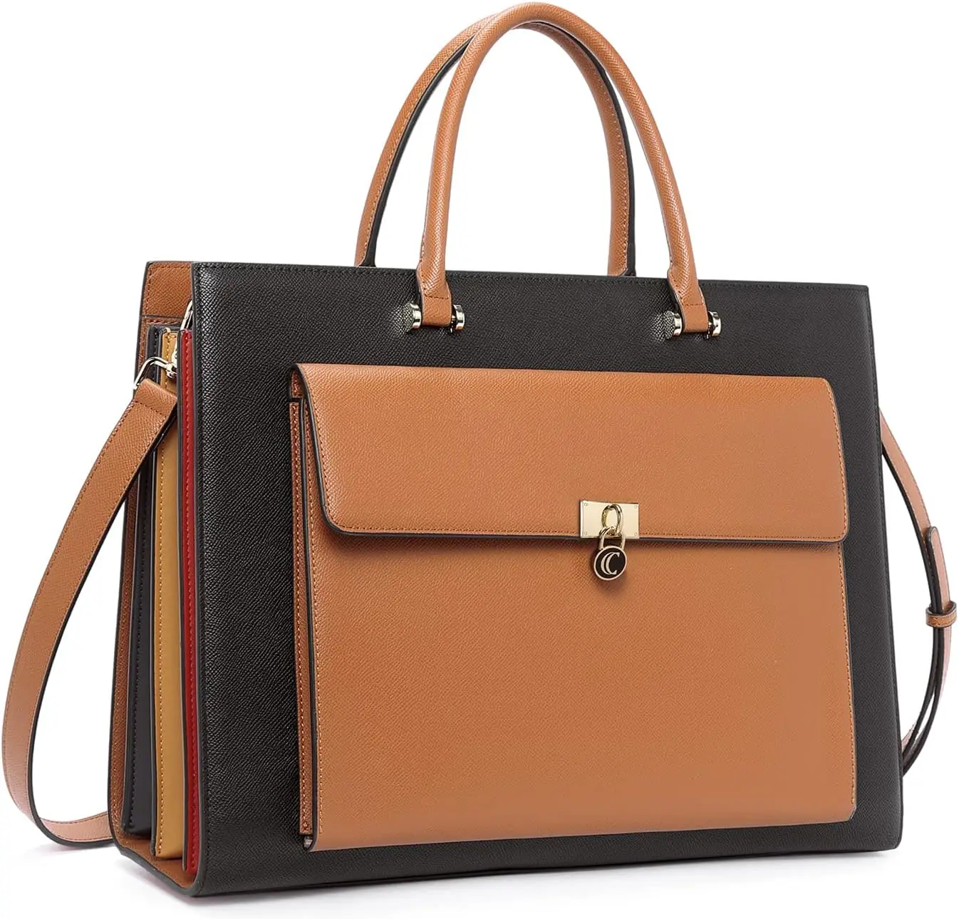 Портфель для женщин, веганская кожаная сумка для ноутбука 15,6 дюйма, большая карманная деловая женская сумка на плечо
Портфель для женщин, веганская кожаная сумка для ноутбука 15,6 дюйма, большая карманная деловая женская сумка на плечо