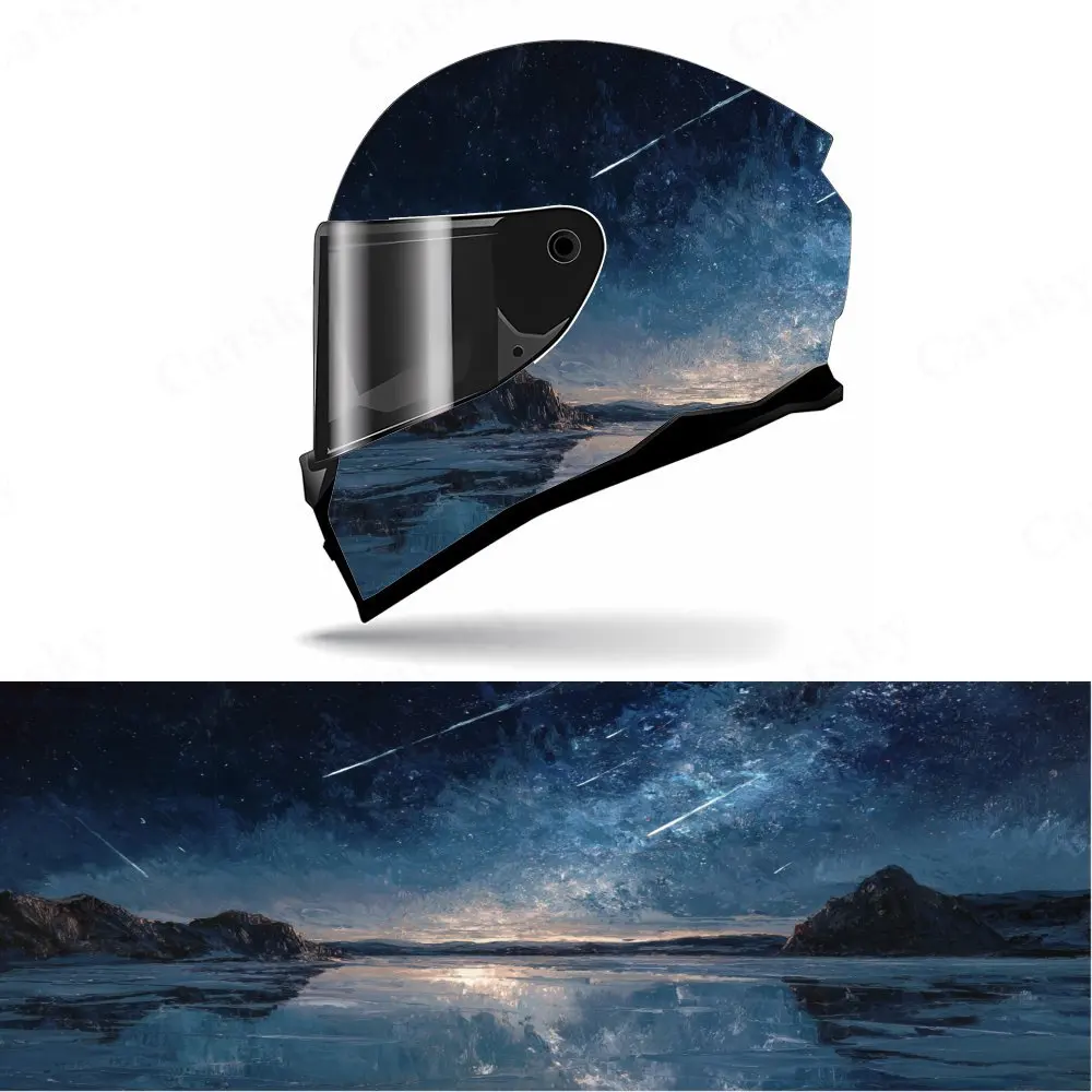 Starry Night Full Face Helmet Decals - Durable and Waterproof PVC, self-adhesive Motorcycle Racing Helmet Aesthetic Sticker, Hel
Starry Night Full Face Helmet Decals - Durable and Waterproof PVC, self-adhesive Motorcycle Racing Helmet Aesthetic Sticker, Hel