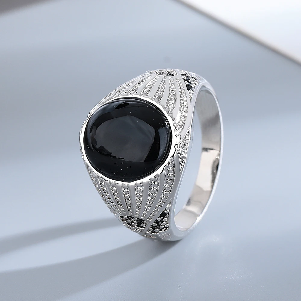 S925 Silver Jewelry Ring Natural Oval Rectangle Big Black Agate Stone Vintage Ring For Women Party Gifts
S925 Silver Jewelry Ring Natural Oval Rectangle Big Black Agate Stone Vintage Ring For Women Party Gifts