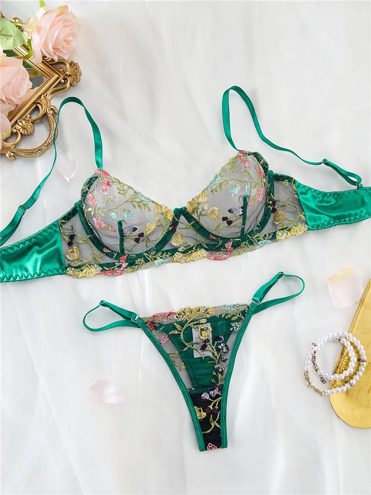 Sexy Lingerie Sets Lace Embroidery Floral Seamless Underwear Romantic Bra Brief Set Female Ultra Thin See Through Exotic Sets
Sexy Lingerie Sets Lace Embroidery Floral Seamless Underwear Romantic Bra Brief Set Female Ultra Thin See Through Exotic Sets