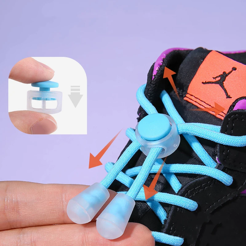 1Pair Round elastic Laces Sneakers No Tie Shoe laces Colorful Spring Lock Shoelaces Without ties Kids Adult quick Shoelace
1Pair Round elastic Laces Sneakers No Tie Shoe laces Colorful Spring Lock Shoelaces Without ties Kids Adult quick Shoelace
