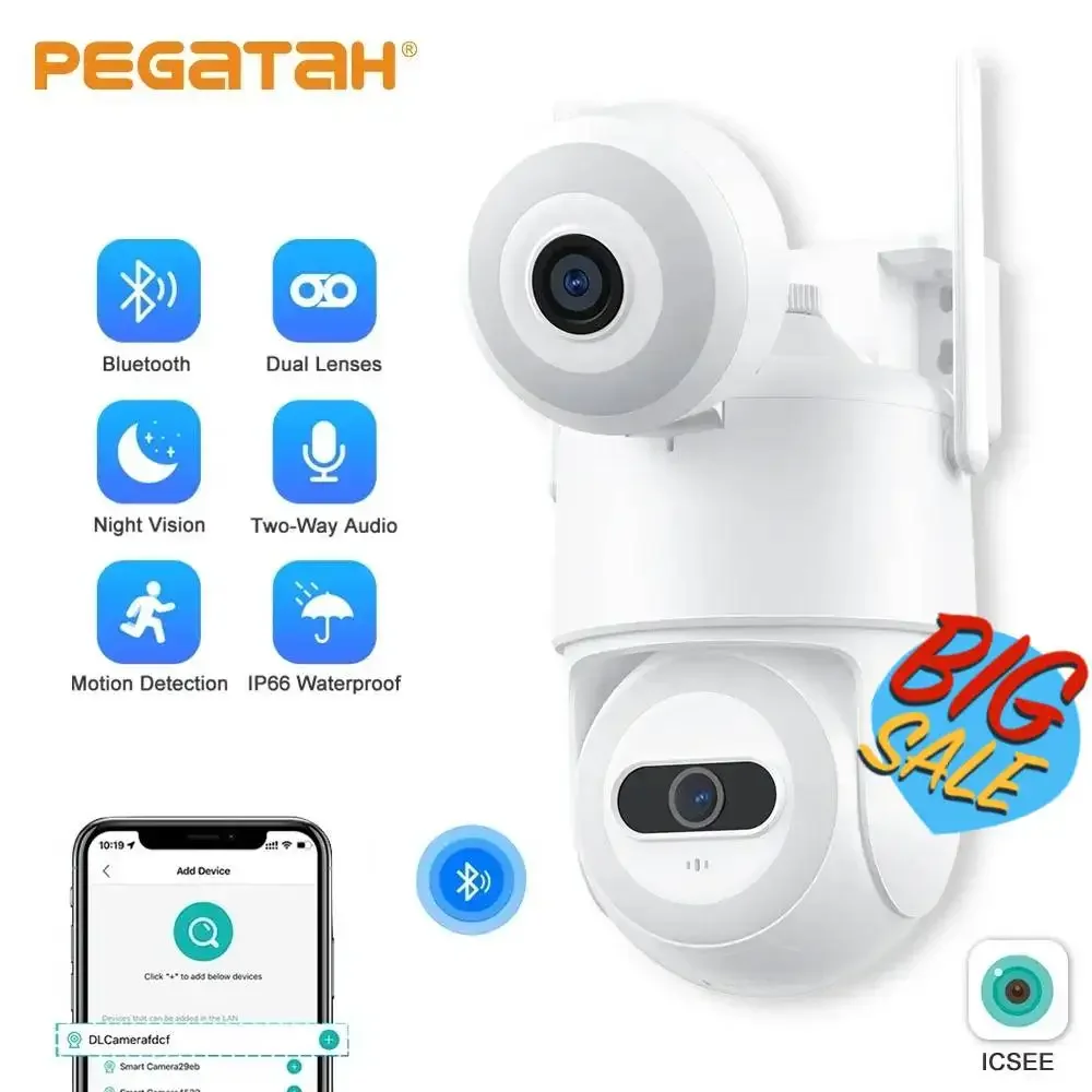 БОЛЬШАЯ ПРОДАЖА 4K 8MP Wi-Fi камера PTZ Открытый двойной экран Обнаружение человека CCTV Камера видеонаблюдения Облако Двойной объектив Приложение iCSee
БОЛЬШАЯ ПРОДАЖА 4K 8MP Wi-Fi камера PTZ Открытый двойной экран Обнаружение человека CCTV Камера видеонаблюдения Облако Двойной объектив Приложение iCSee