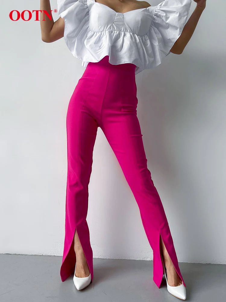 OOTN Casual Green Flare Sleeve Pants 2024 Street High Waist Split Long Pants Spring Minimalist Pink Zipper Trousers Female New
OOTN Casual Green Flare Sleeve Pants 2024 Street High Waist Split Long Pants Spring Minimalist Pink Zipper Trousers Female New