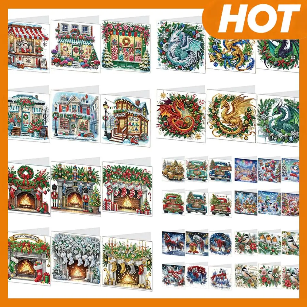 6Pcs Christmas DIY Diamond Art Greeting Cards Diamond Painting Greeting Card Kit for Adults DIY Craft Family Friend Xmas Gifts
6Pcs Christmas DIY Diamond Art Greeting Cards Diamond Painting Greeting Card Kit for Adults DIY Craft Family Friend Xmas Gifts