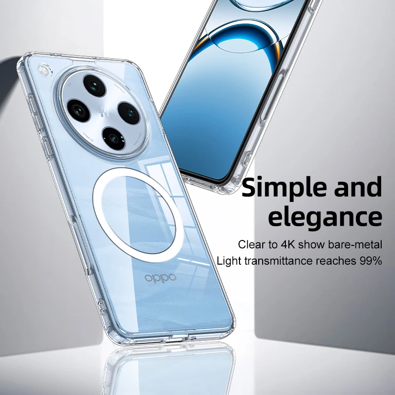 Magnetic Magsafe Wireless Charging Soft Edge PC Hard Back Cover Cases For OPPO Find X8 Pro Translucent Full Protect Phone Case
Magnetic Magsafe Wireless Charging Soft Edge PC Hard Back Cover Cases For OPPO Find X8 Pro Translucent Full Protect Phone Case