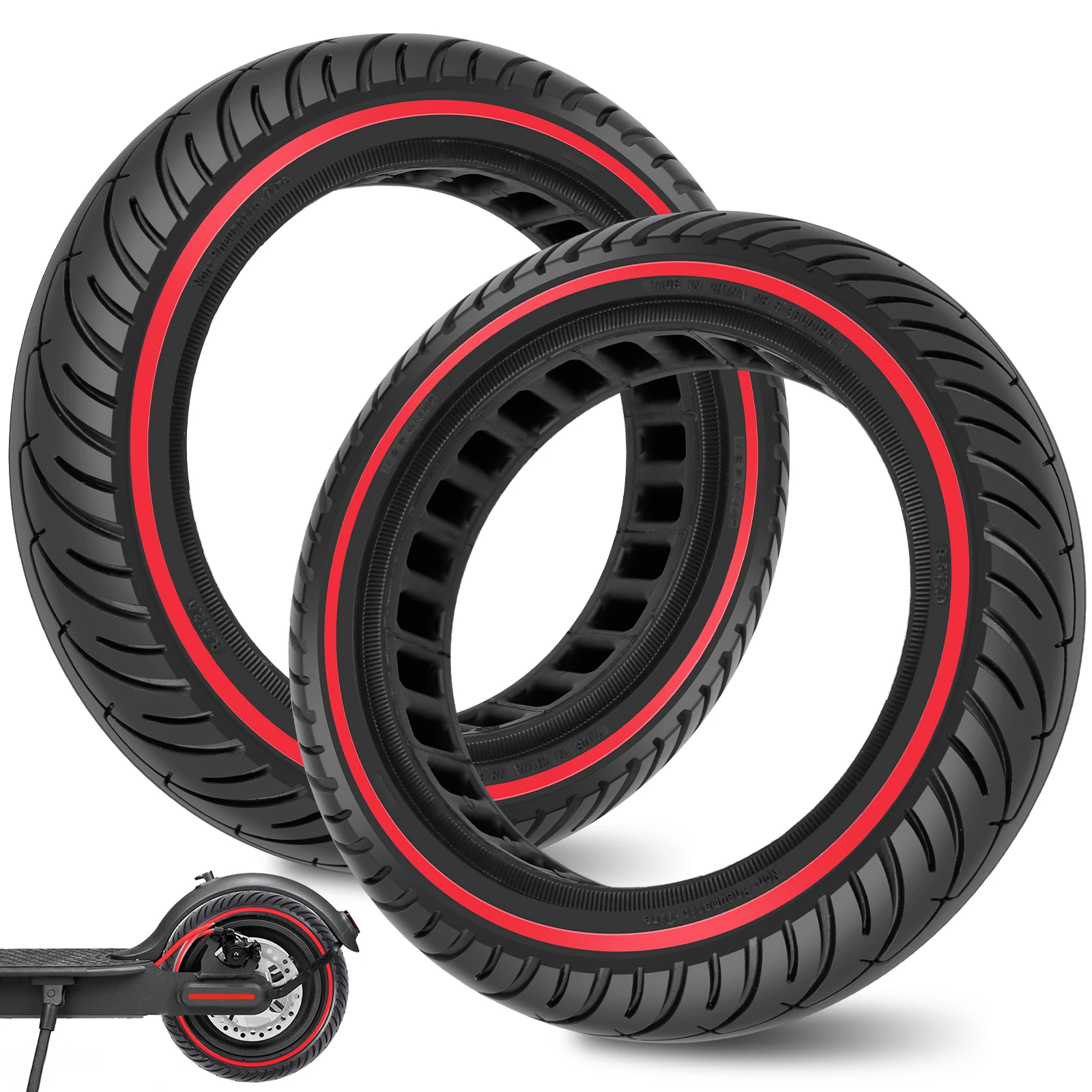 2pcs 8.5Inch Scooter Tire Set Tubeless Scooter Solid Tyre Anti Puncture Electric Scooter Replacement Rubber Tyre Damping Wheel
2pcs 8.5Inch Scooter Tire Set Tubeless Scooter Solid Tyre Anti Puncture Electric Scooter Replacement Rubber Tyre Damping Wheel