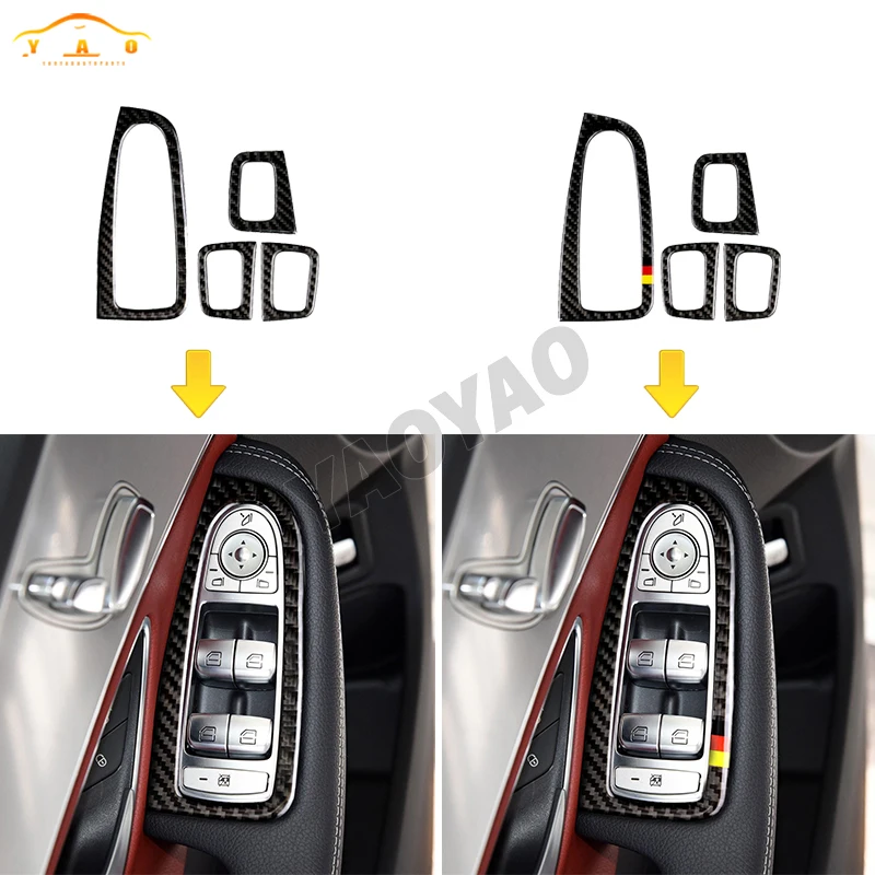 Carbon Fiber Windows Control Panel Trim Button Frame Stickers For Mercedes Benz W205 C E Class GLC Car Interior Accessories
Carbon Fiber Windows Control Panel Trim Button Frame Stickers For Mercedes Benz W205 C E Class GLC Car Interior Accessories