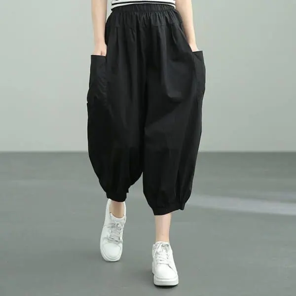 High Waist Nine-Five Pants Loose Fit Women's Clothing Slimming Harem Pants Trendy Summer New Style Lantern Pants
High Waist Nine-Five Pants Loose Fit Women's Clothing Slimming Harem Pants Trendy Summer New Style Lantern Pants