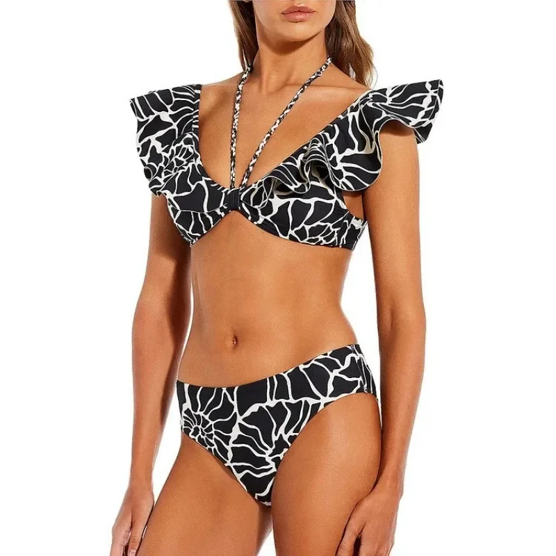 Бикини с рюшами и цветочным принтом, комплект купальников с высокой талией для женщин, сексуальный купальник с пляжным цельным платьем, юбка-саронг, новинка, высокое качество
Бикини с рюшами и цветочным принтом, комплект купальников с высокой талией для женщин, сексуальный купальник с пляжным цельным платьем, юбка-саронг, новинка, высокое качество