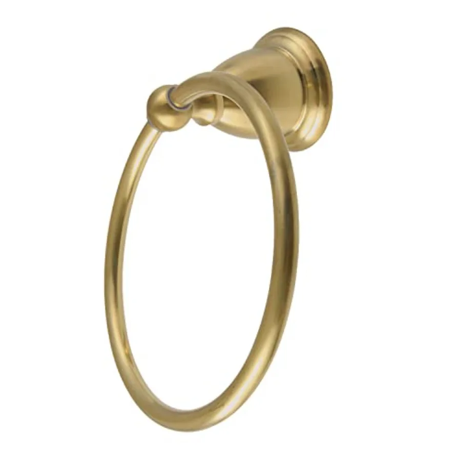 Bathroom towel ring in brushed brass finish, heritage design, 6-inch size, corrosion-resistant metal, elegant warm gold tone
Bathroom towel ring in brushed brass finish, heritage design, 6-inch size, corrosion-resistant metal, elegant warm gold tone