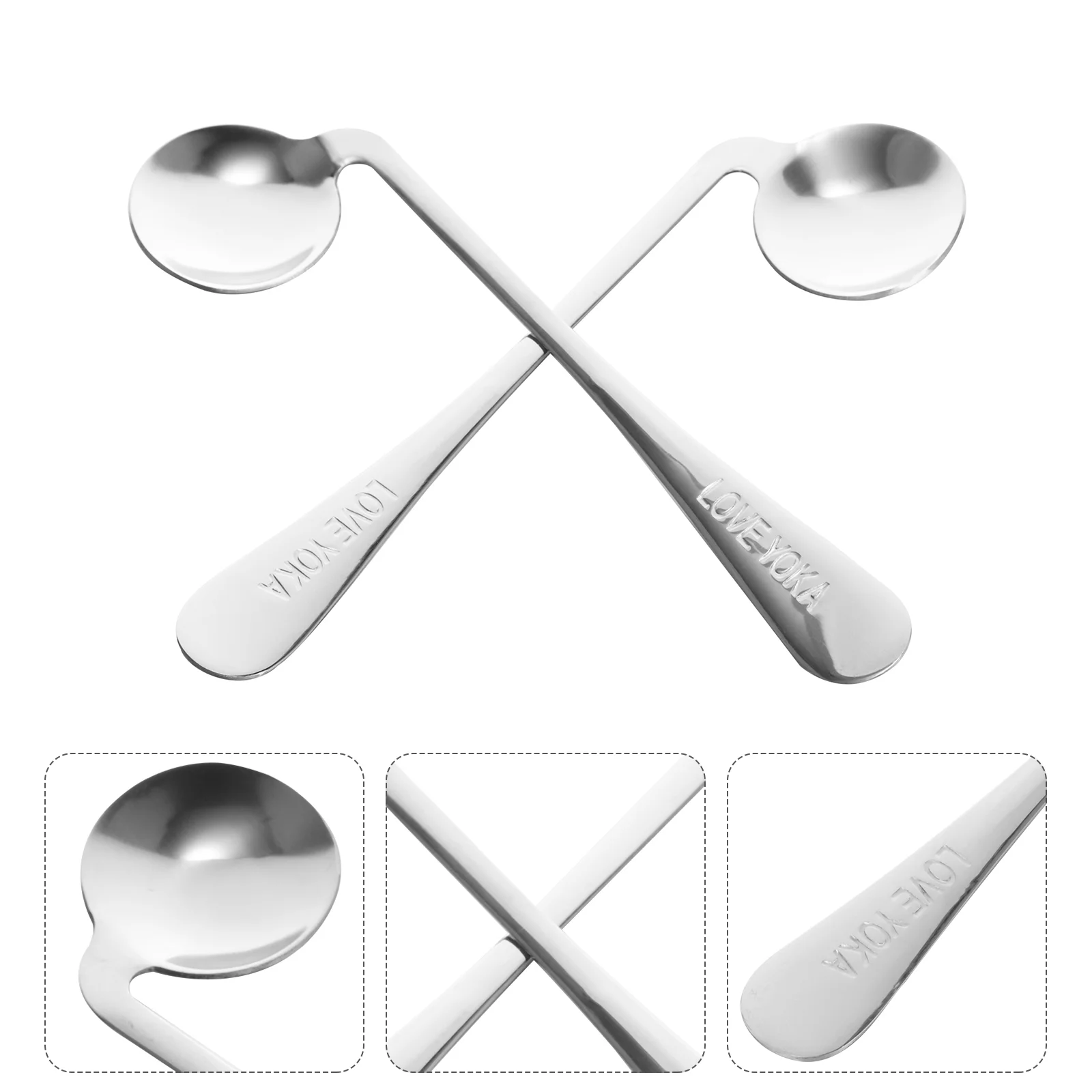 2 Pcs Elderly Eating Spoon Flatware Rice Baby Tableware Curved Stainless Steel Food Serving
2 Pcs Elderly Eating Spoon Flatware Rice Baby Tableware Curved Stainless Steel Food Serving