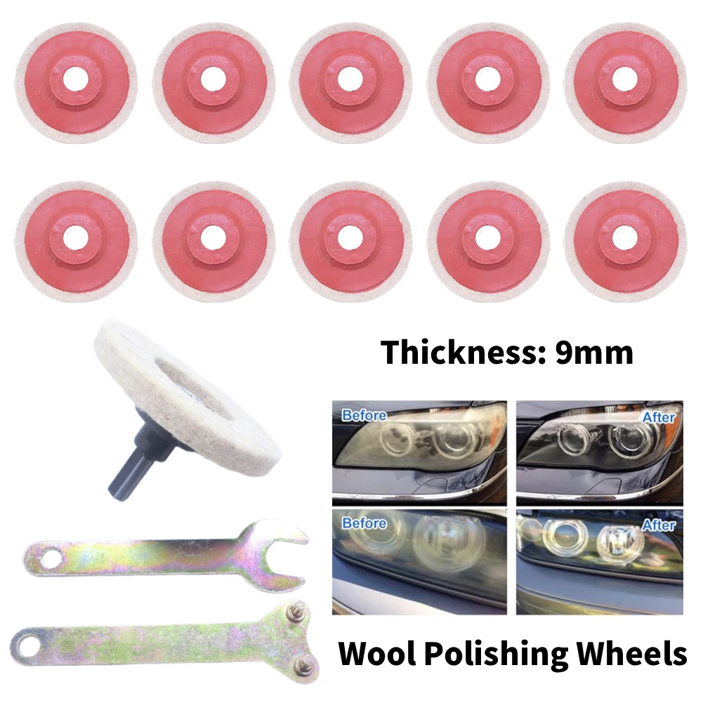 10pcs Buffing Wheel Pads Polishing Kit 9mm Thickness Soft Wool Polishing Discs For Angle Grinders Metal Marble Glass And Wood
10pcs Buffing Wheel Pads Polishing Kit 9mm Thickness Soft Wool Polishing Discs For Angle Grinders Metal Marble Glass And Wood