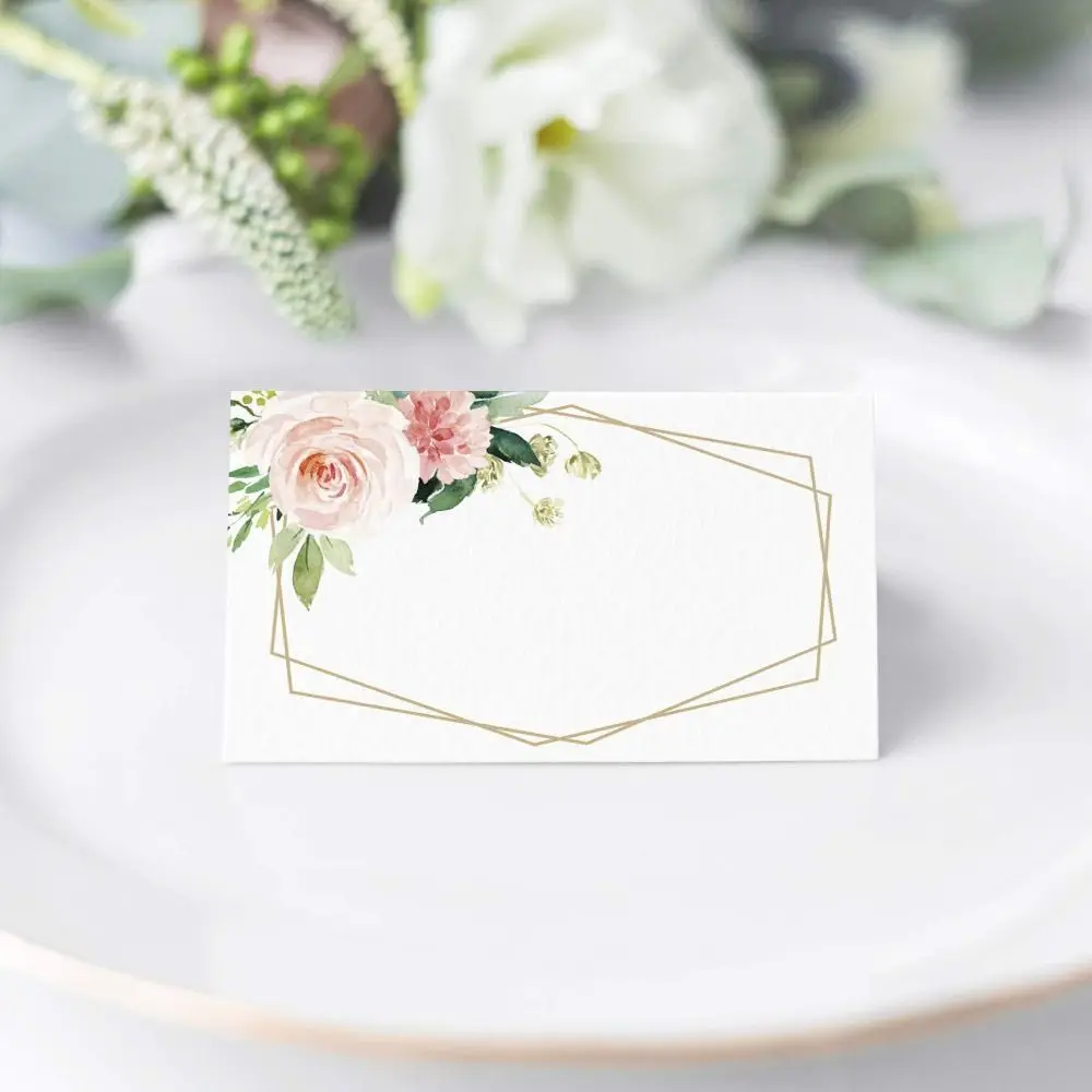 50pcs Blank Floral Table Place Cards Paper Writable Seating Place Cards Printing Plants Tented Name Card Wedding Anniversary
50pcs Blank Floral Table Place Cards Paper Writable Seating Place Cards Printing Plants Tented Name Card Wedding Anniversary