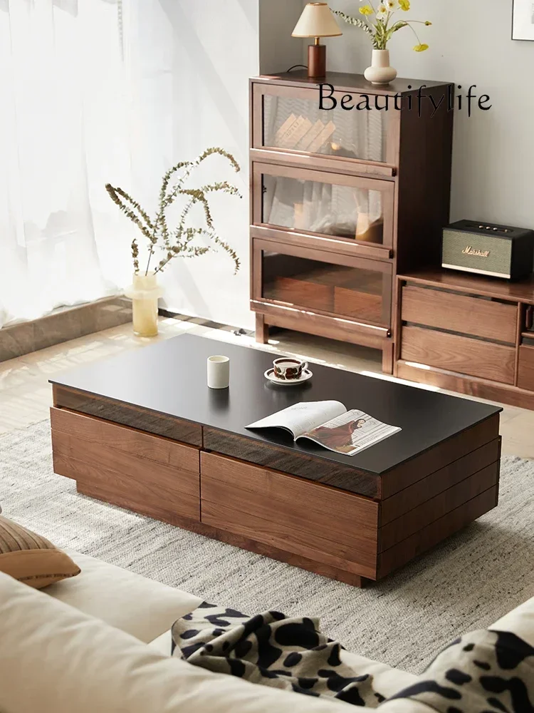 N19 N Nordic black walnut solid wood coffee table living room black walnut log simple light luxury rock slab tea table household
N19 N Nordic black walnut solid wood coffee table living room black walnut log simple light luxury rock slab tea table household