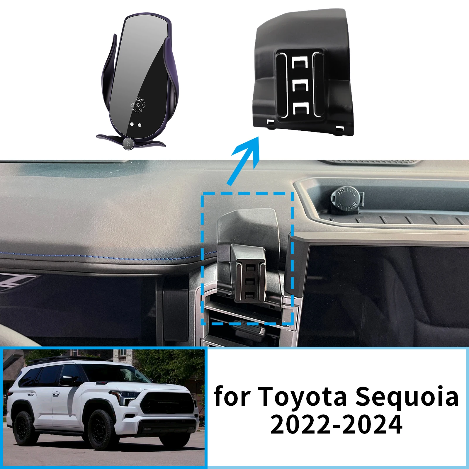 Car Mobile Phone Holder for Toyota Sequoia 2022 2023 2024 GPS Bracket Navigation Stand Auto Accessories
Car Mobile Phone Holder for Toyota Sequoia 2022 2023 2024 GPS Bracket Navigation Stand Auto Accessories