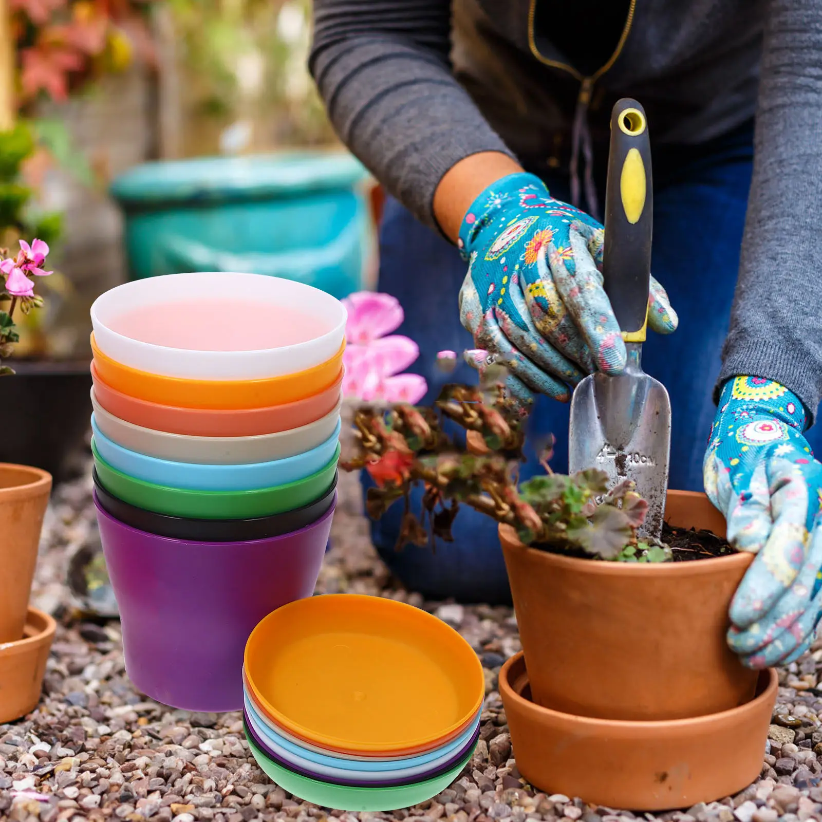 9Sets Stylish Colored Plastic Orchid Pots with Saucers Ventilation Drain Holes Root Observation Small Space Friendly Indoor
9Sets Stylish Colored Plastic Orchid Pots with Saucers Ventilation Drain Holes Root Observation Small Space Friendly Indoor