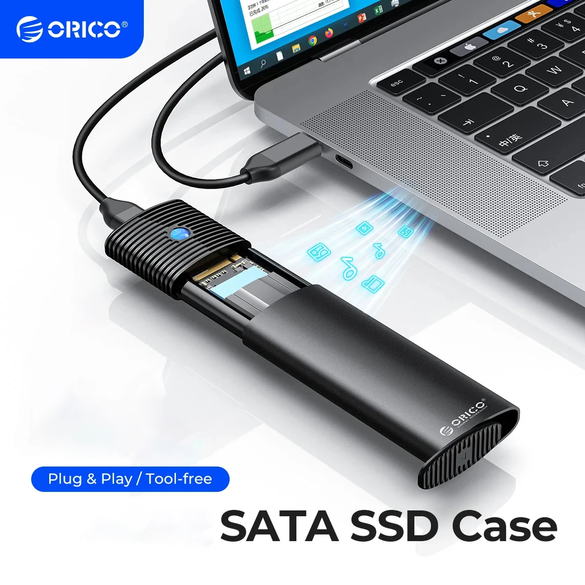 ORICO SATA SSD Enclosure B+M/B Key SSD Enclosure USB 3.1 Type C 5Gbps External Solid State Enclosure Adapter for NGFF SSD
ORICO SATA SSD Enclosure B+M/B Key SSD Enclosure USB 3.1 Type C 5Gbps External Solid State Enclosure Adapter for NGFF SSD