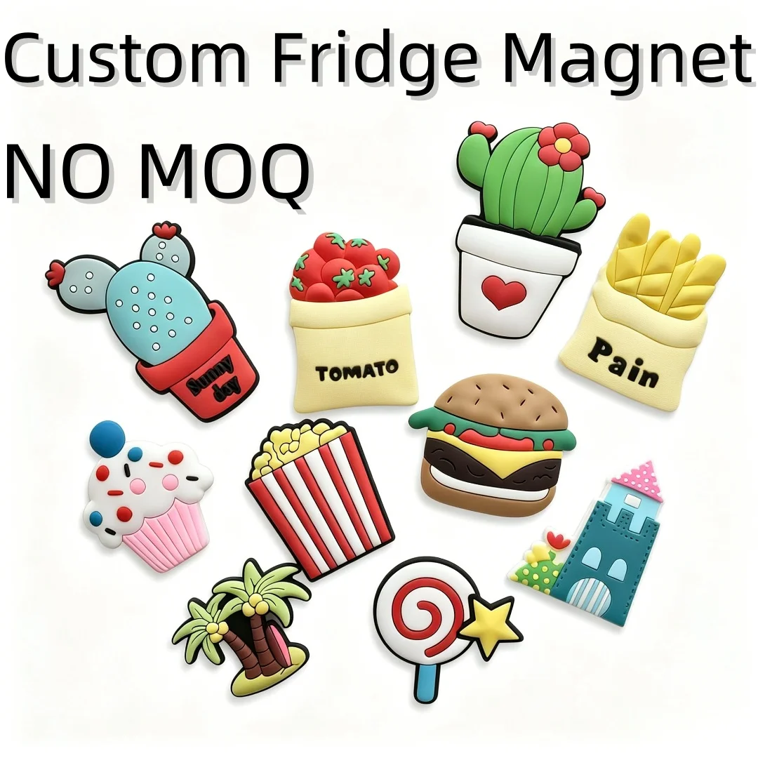 Customized PVC Soft Rubber Magnetic Refrigerator Magnets 3D Cartoon Rubber Refrigerator Magnets