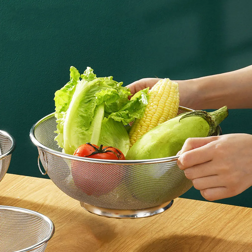 Drain Basket Sink Draining for Food Beat Eggs Kitchen Vegetable Fruit Washing Soaking Stainless Steel
Drain Basket Sink Draining for Food Beat Eggs Kitchen Vegetable Fruit Washing Soaking Stainless Steel