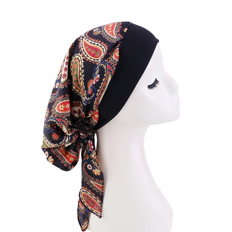 Muslim Women Hijab Head Wrap Pre-Tied Headwear Cancer Chemo Flower Printed Satin Turban Cover Hair Loss Head Scarf Bandana
Muslim Women Hijab Head Wrap Pre-Tied Headwear Cancer Chemo Flower Printed Satin Turban Cover Hair Loss Head Scarf Bandana